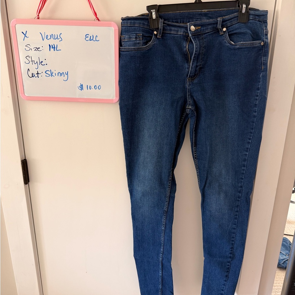 VENUS Women's Classic Blue Skinny Jeans